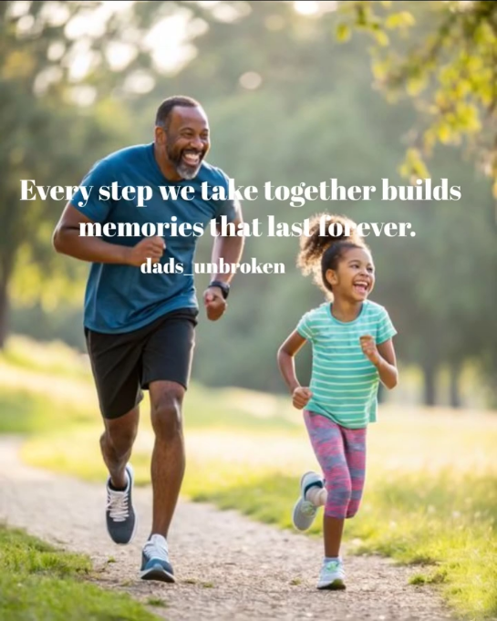 Father And Daughter Running