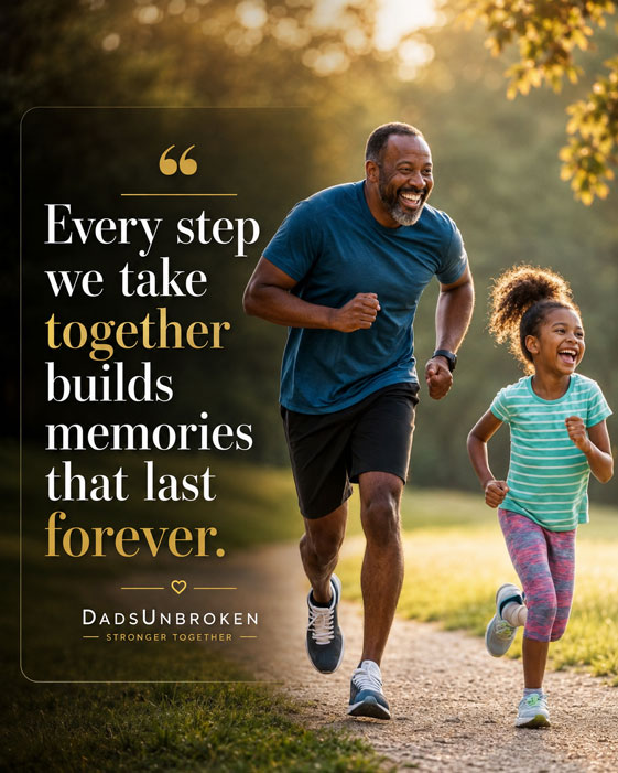 Father And Daughter Running